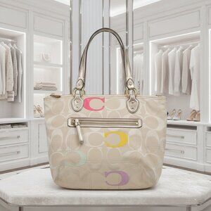 Coach Poppy Signature C Embroidered Shoulder Bag #23521